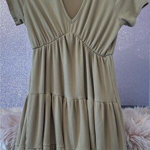 Olivia Rae Tan Ribbed Knit Top
